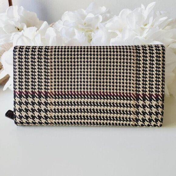 Vintage 1970s Lauren By Ralph Lauren Women's Trifold Textile Houndstooth - Picture 13 of 16